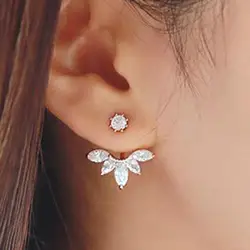 The New Fashion Crystal Earrings Statement Jewelry Earrings Horse Eye Blossom Daisy Upper And Lower Sections Of Women Earrings