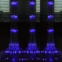 3M * 3M 336LEDS  Bulbs Christmas Wedding Party Background Holiday Running Water Waterfall Water Flow Curtain LED Light String