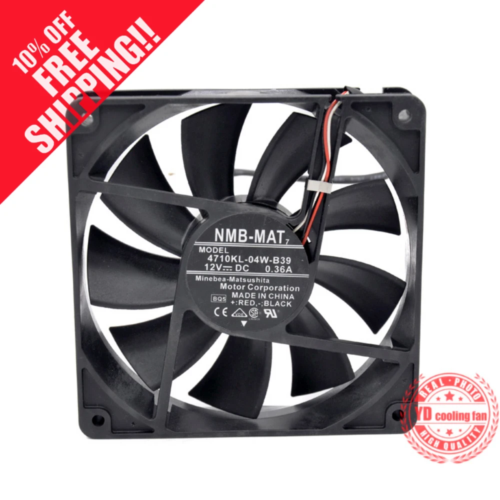 

NEW NMB-MAT NMB 4710KL-04W-B39 12V 0.36A 12CM 12025 Projector Projector waterproof cooling fan