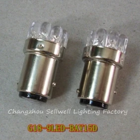 جيد! G18-9LED-BAY15D سيارة DC12V الأخضر LED002-7 10 قطعة إضاءة Sellwell 2025-02