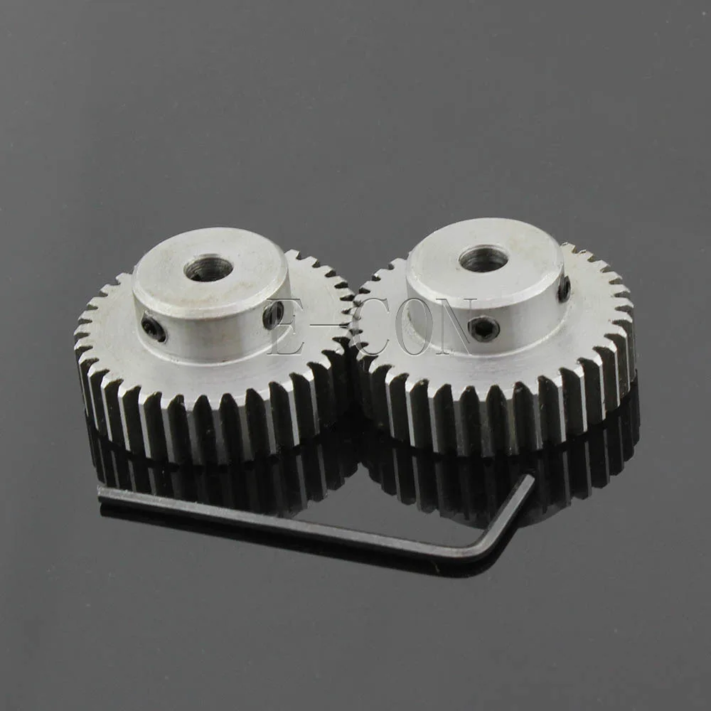 2pcs 1M35T 6.35mm/12.7mm/6mm/7mm/8mm/10mm/12mm/14mm/15mm/16mm/17mm Bore Hole 35 Teeth 1 Module Motor Metal Gear Wheel Top Screw