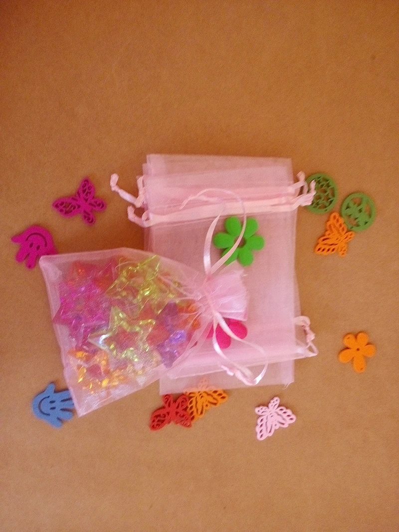 

17*23cm 500pcs Organza Bag Pink Drawstring bag jewelry packaging bags for tea/gift/food/candy small transparent Yarn bag