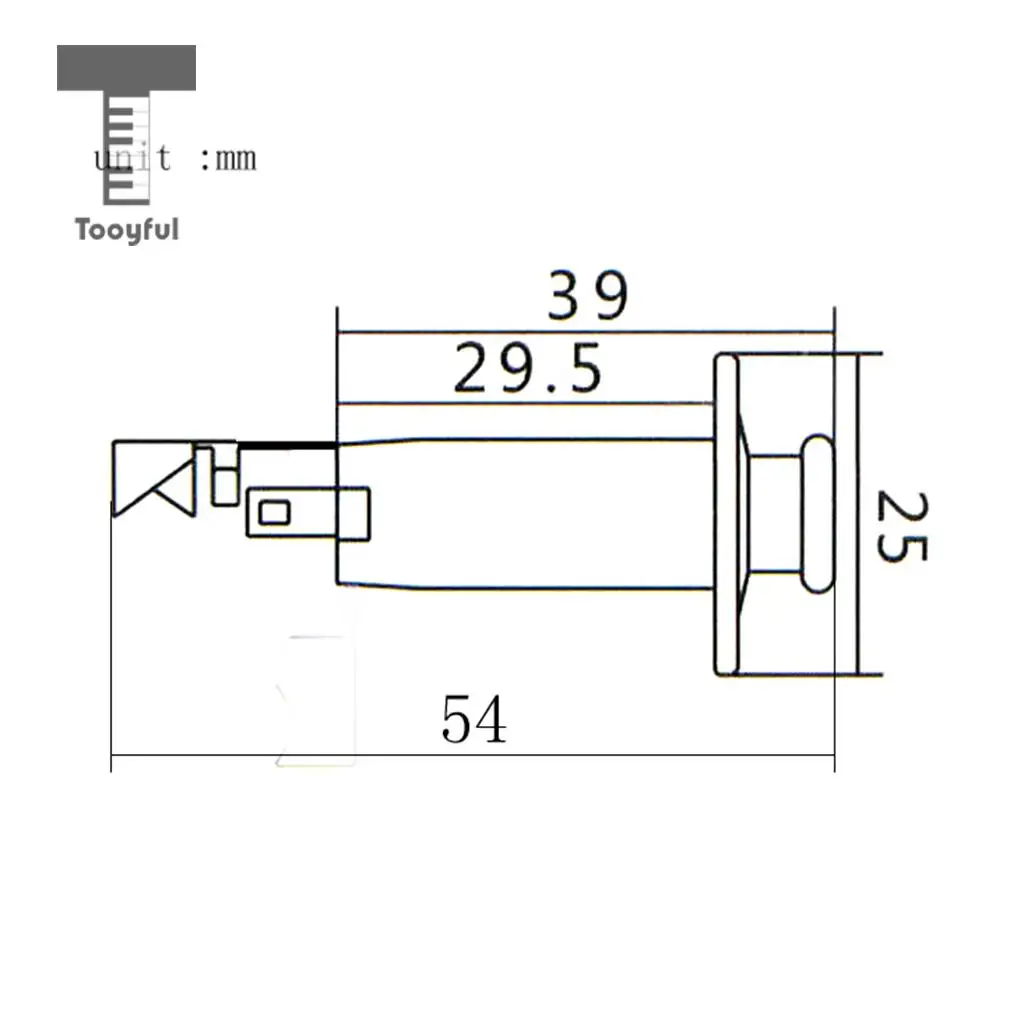 Tooyful 1/4\'\' Strap Lock Pin Jack End Pin Output Input Sockets Parts for Guitar Bass Silver Durable