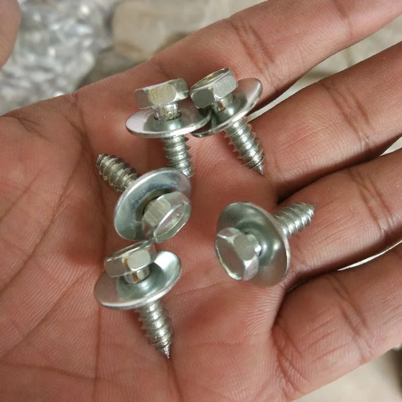 KE LI MI Galvanized silver Metal Rivet Body Screw Interior Trim Panel Hex Bolts Car Fender Fastener Rivets