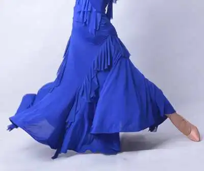 

Exotic dance ballroom dance modern dance elegant big swing both sides of the skirt S12046