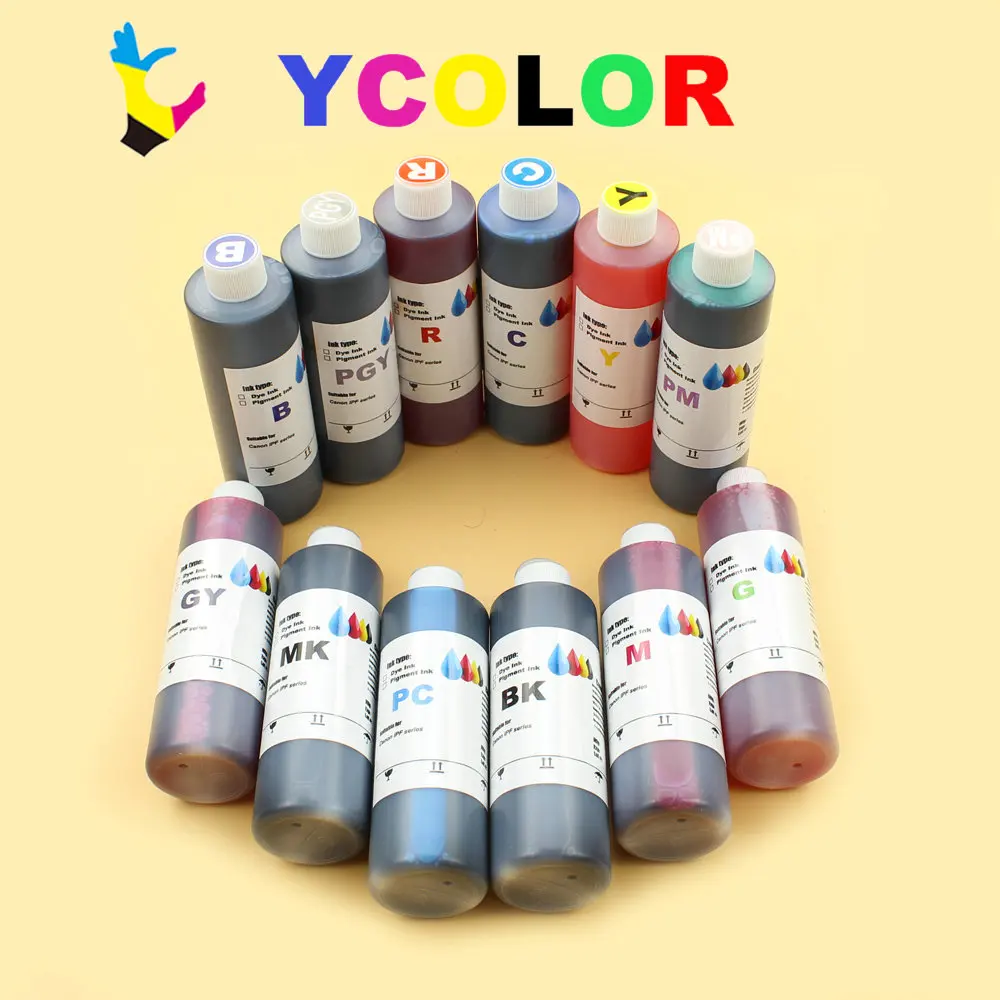 12*250ML Pigment ink for Canon PFI -106 206 PFI-8106 8206 cartridge for Canon IPF 6450 6460 6400 6410 6300 6350 printer