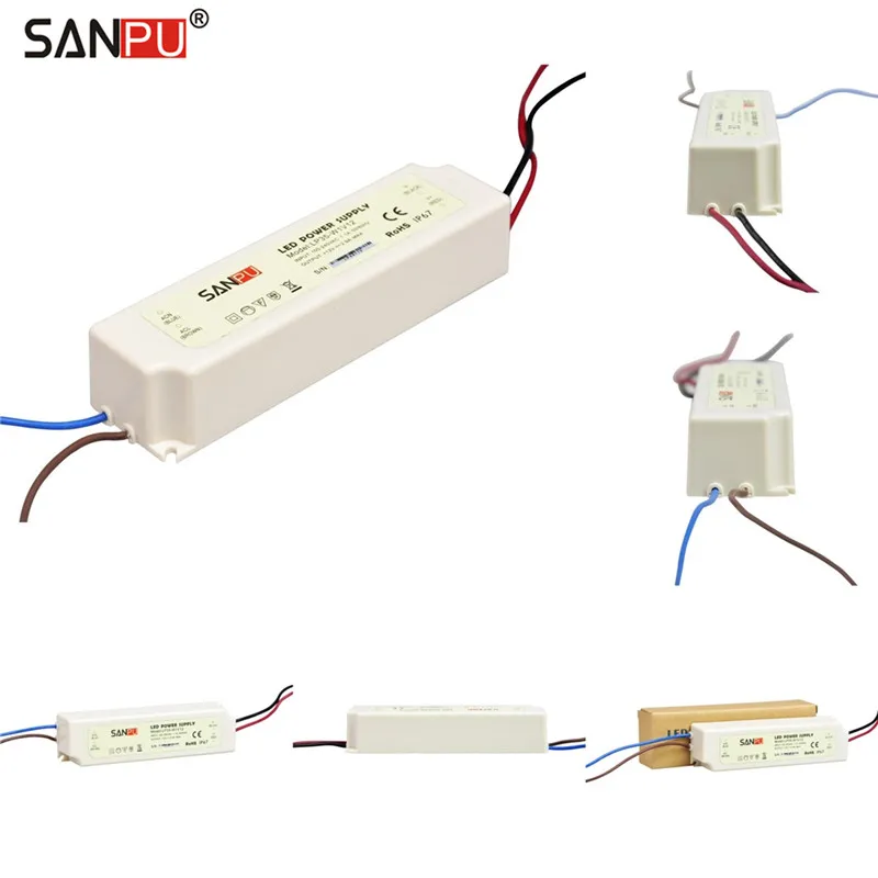 SANPU 12V LED Power Supplies Waterproof 35W 3A Switch Drivers 110V 220V AC to DC Light Transformer Full Container Load Wholesale