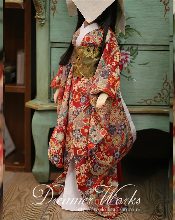 1/4 1/3 scale BJD Japanese kimono for SD clothing BJD doll accessories,Not included doll,shoes,wig,and other accessories 18D1254