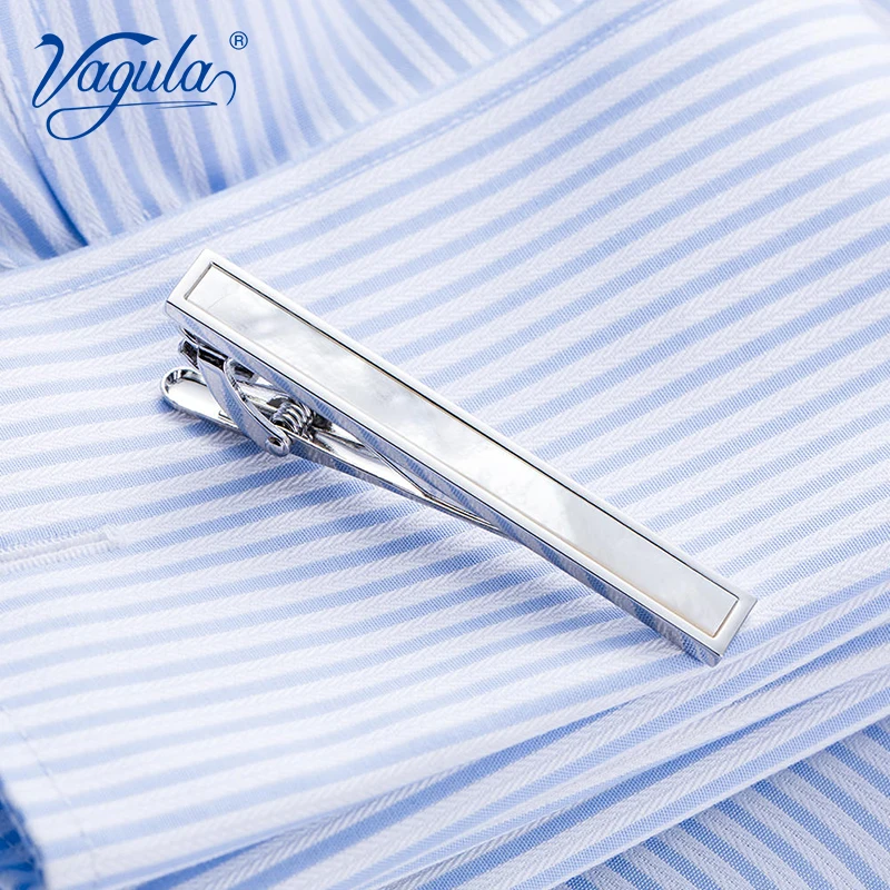 VAGULA Mother Pearl Tie Clip Luxury Men Necktie Tie Bar Designed Clasp Gift Wedding Business Uniform Tie Pin 30