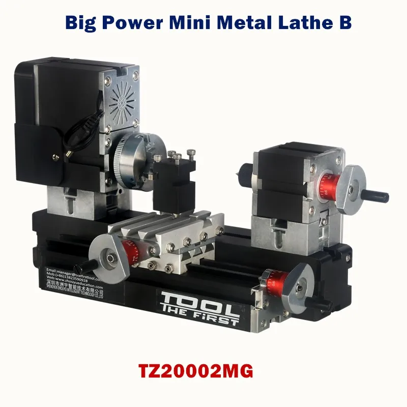 Thefirsttool TZ20002MG Mini Metal Lathe B Machine with 12000r/min 60W Motor  Larger Processing Radius DIY Tools Chrildren\'s Gift