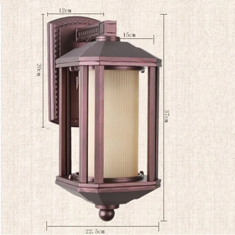 HAWBOIRRY Modern LED Novelty Outdoor Wall Light Fence Front Door Backyard Light E27 AC85-265v Light Landscape Lighting