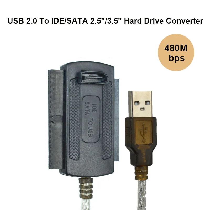 Optional 3-in-1 USB 2.0 To IDE / SATA 2.5",3.5" Hard Drive Disk HDD SSD 480Mb/s Data Interface Converter Adapter Cable image 2