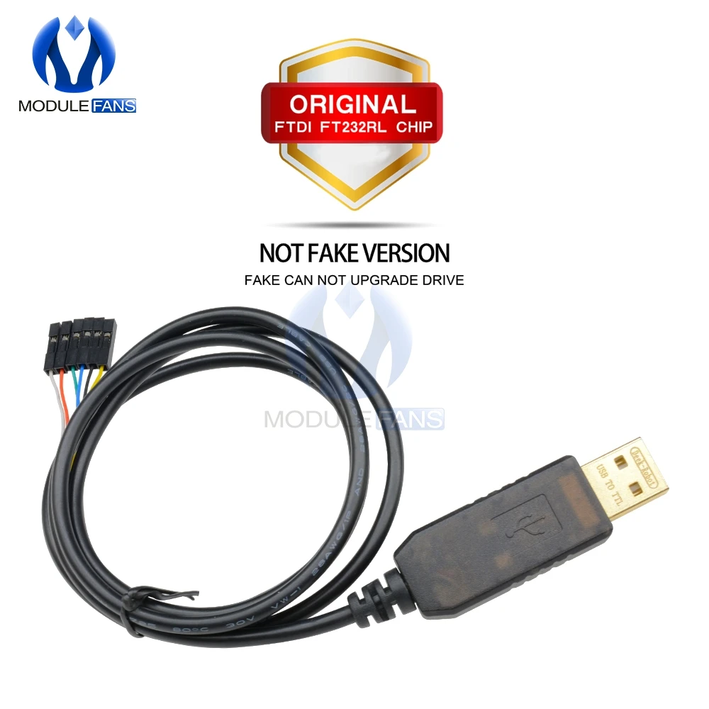 الأصلي 6P 6PIN FTDI FT232RL FT232 USB إلى TTL RS232 المسلسل سلك محول وحدة تحميل كابل لاردوينو التوت Pi 1 متر 100 سنتيمتر