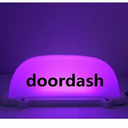 1 Pcs Car Doordash Light Warterproof LED Roof Doordash Sign Light With 3M Line And Magnet Base