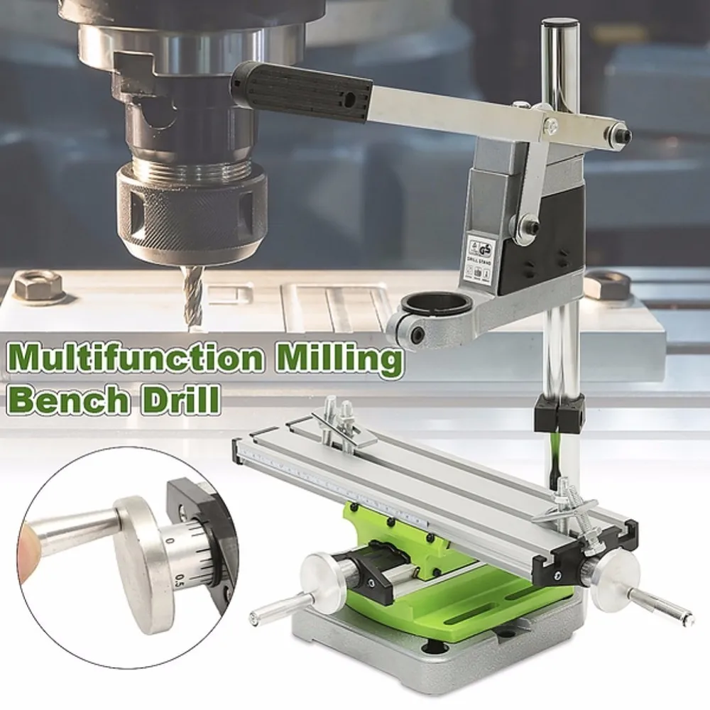 Mini 2 Axis Multifunctional Working Table Mini Precision Multi Function Table Milling Machine Bench Drill Vise