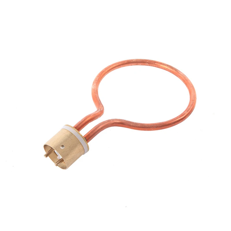 2KW 220V Red Copper Electric Heat Tube for Medical Autoclave,42mm Flange Circular Shape Heating Element for Sterilizing Pan