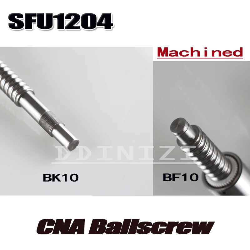 SFU1204 600mm Long Rolled Ball Screw C7 BK/BF10 End Machined With 1204 Single Ball Nut For CNC Parts Free Shipping