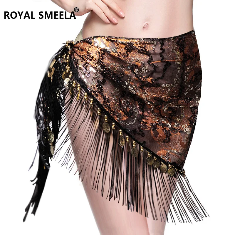 Embroidery Egypt belly dance hip scarf tassels Hip Scarves Tribal Belly dancing Belt Sexy sequin belly dance costume wear 9758