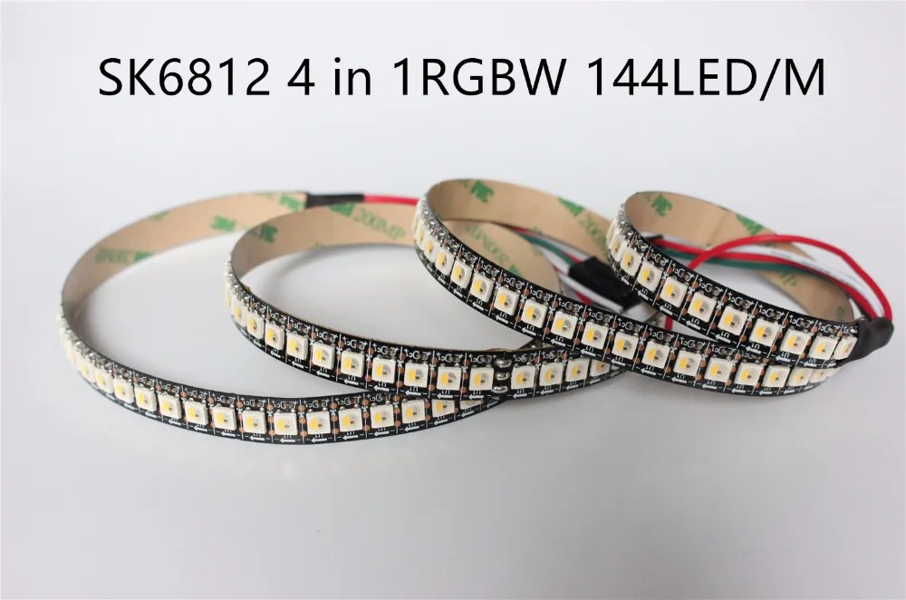 SK6812 RGBW (simile Ws2812b) 4 in 1 1m/4m/5m 30/60/144 led/pixel/M striscia indirizzabile individuale WW NW IP30/65/67 DC5V