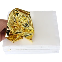 100PCS Grasping Taiwan B shiny Imitation gold leaf, gilding color like 24k gold free shipping