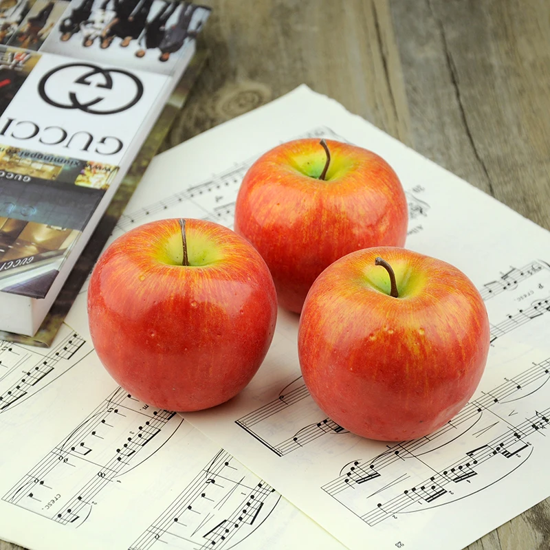 High Quality Accessories Photography Studio Props Simulation Fruit Fake Apple Suitable for Photos DIY Decorative Background Item