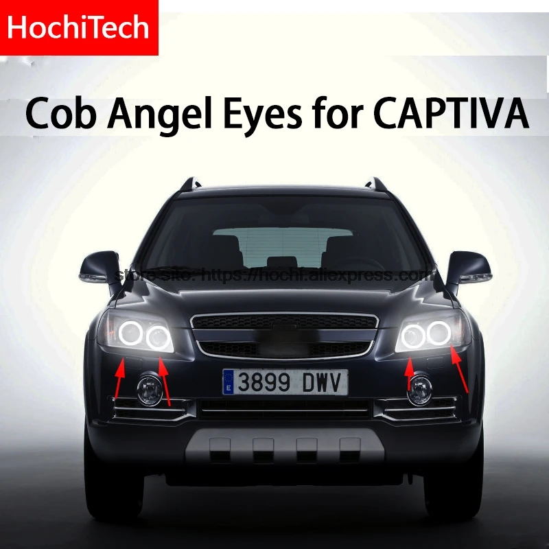 For CHEVROLET CAPTIVA S3X 2006 - 2011 COB Led day Light White Cob Led Angel Eyes Ring Error Free Ultra bright