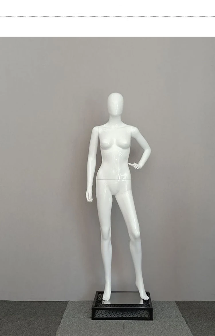 Fashionable Full Body Gloss White Mannequin Female Manican On Promotion