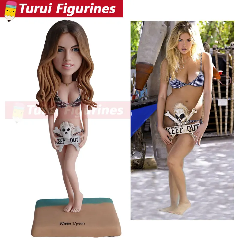 kate upton custom bobblehead figurines dolls collectible souvenir precious moment polymer clay porcelain doll mini statue