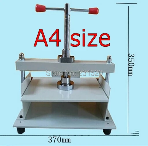 A4 Size Manual Flat Paper Press Machine For Photo Books Invoices Checks Booklets