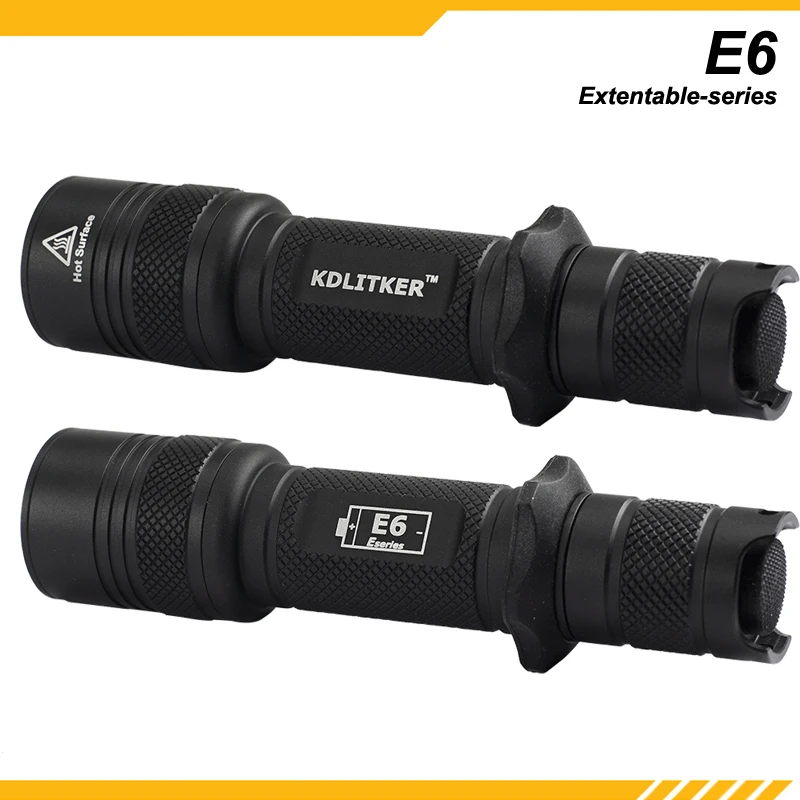 KDLITKER E6 / E6S P60 Flashlight Host - Black