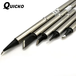 Quicko 5pcs qualidade de alta qualidade dicas de ferro de solda xa T12-J02 k ku ils bc2 solda cabeça de solda de ferro comumente usado reparação móvel