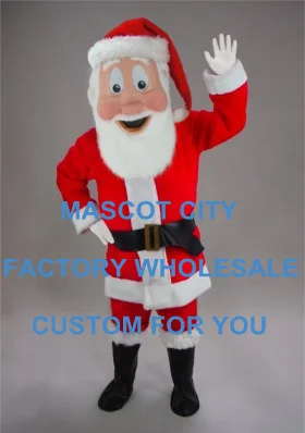 

New Hot Sale St. Nick Mascot Costume Adult Size Christmas Holiday Mascotte Mascota Outfit Suit Fancy Dress Party Costume SW643