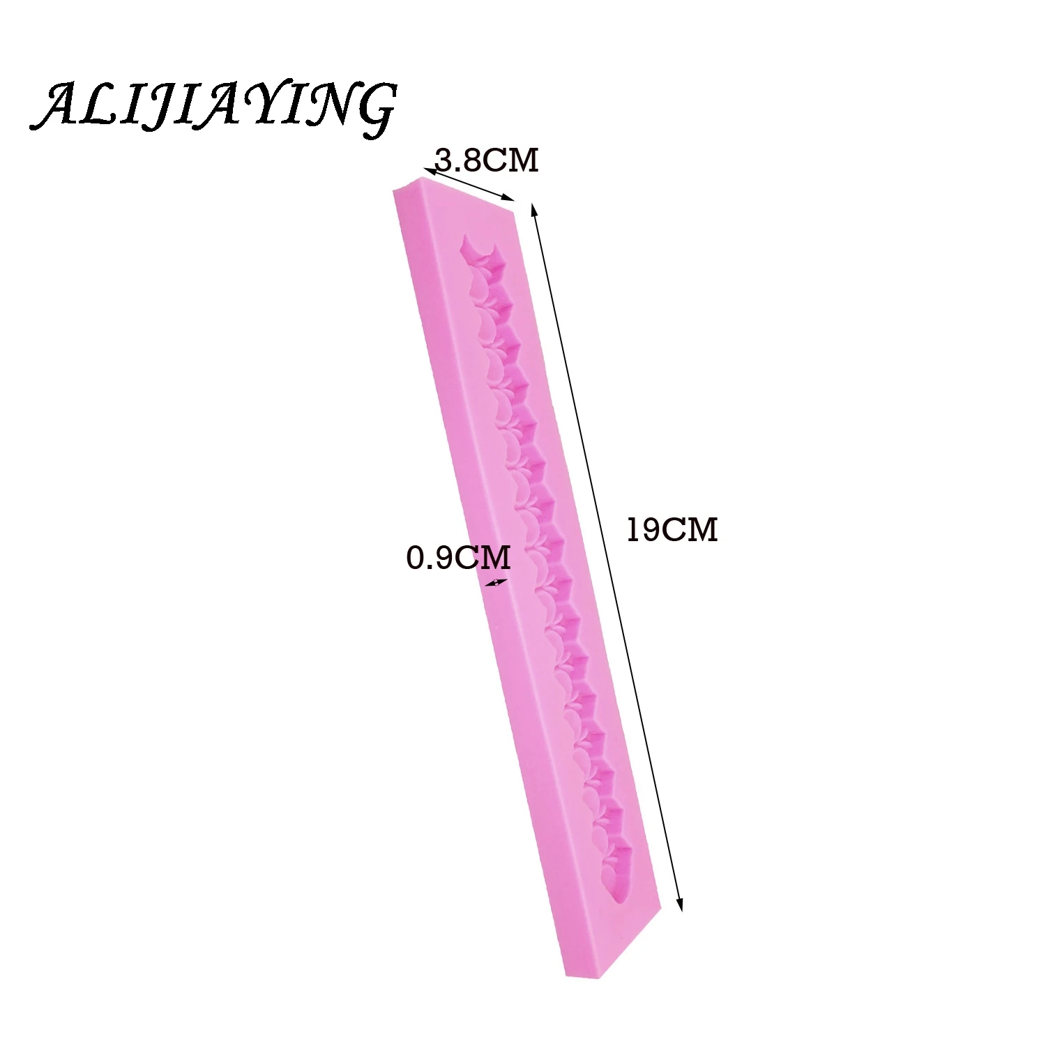 1Pcs Long pearl Shaped Strip lace Cake border Silicone Mold Cake Decoration tools Fondant Cake Mould polymer clay molds D0339