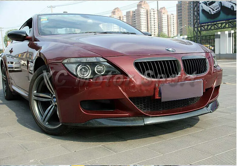 Car Accessories Carbon Fiber VRS Style Front Lip Fit For 2007-2010 E63 E64 M6 Front Bumper Front Splitter Car-styling