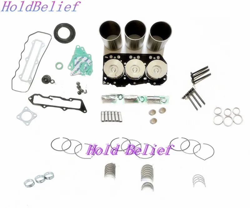 Overhaul Rebuild Kit For Yanmar 3D84E-3E S3D84E-3B 3TNE84 Engine Piston Ring Gasket Liner Set Free Shipping