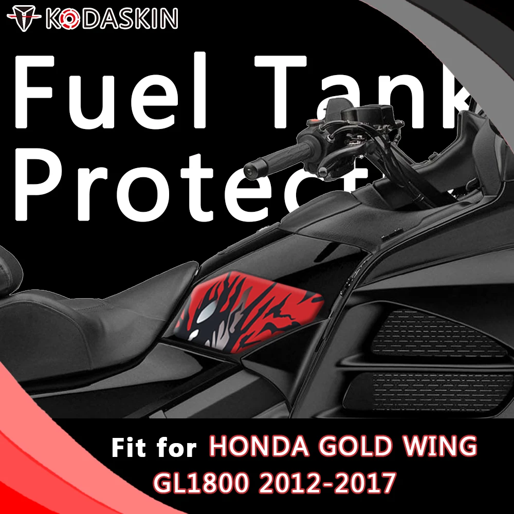 

KODASKIN Motorcycle Gas Cap Tank Pad Sticker Decal Emblem for HONDA GOLD WING GL1800 2012-2017