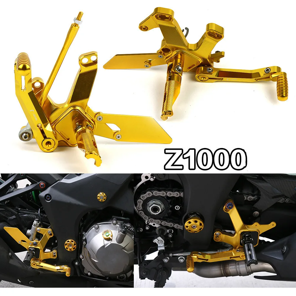 Z1000 2014-2016 CNC Adjustable Footrest For KAWASAKI Z 1000 2014 2015 2016 CNC Rearset Foot Pegs