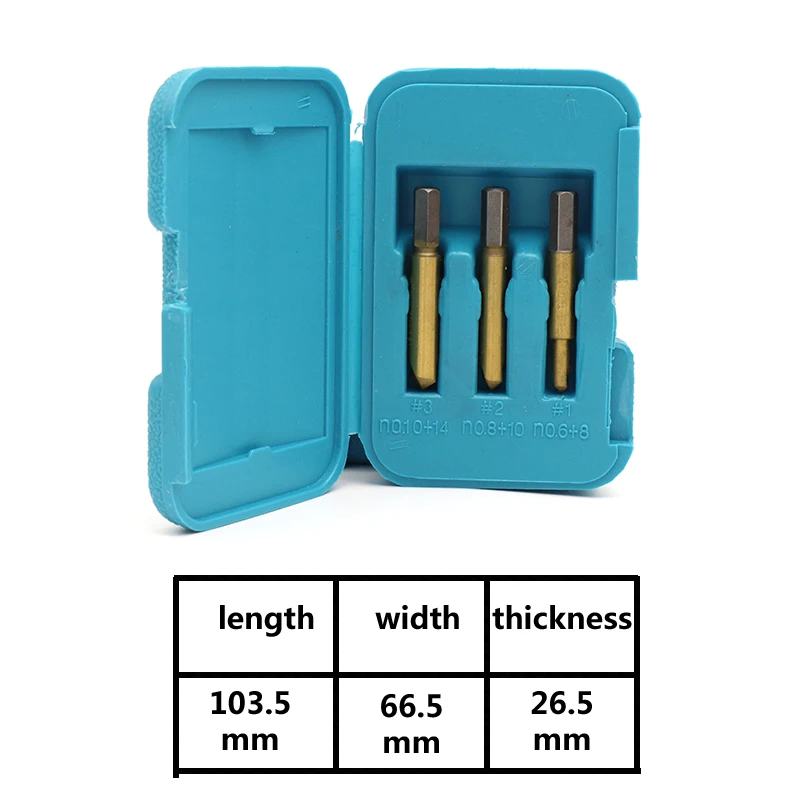 3 pcs Danneggiato Screw Extractor Drill Bit di Guida Set Rotto Bullone Della Vite Prigioniera Spogliato Vite di Rimozione Strumento di Strumento di Riparazione Auto Accessori