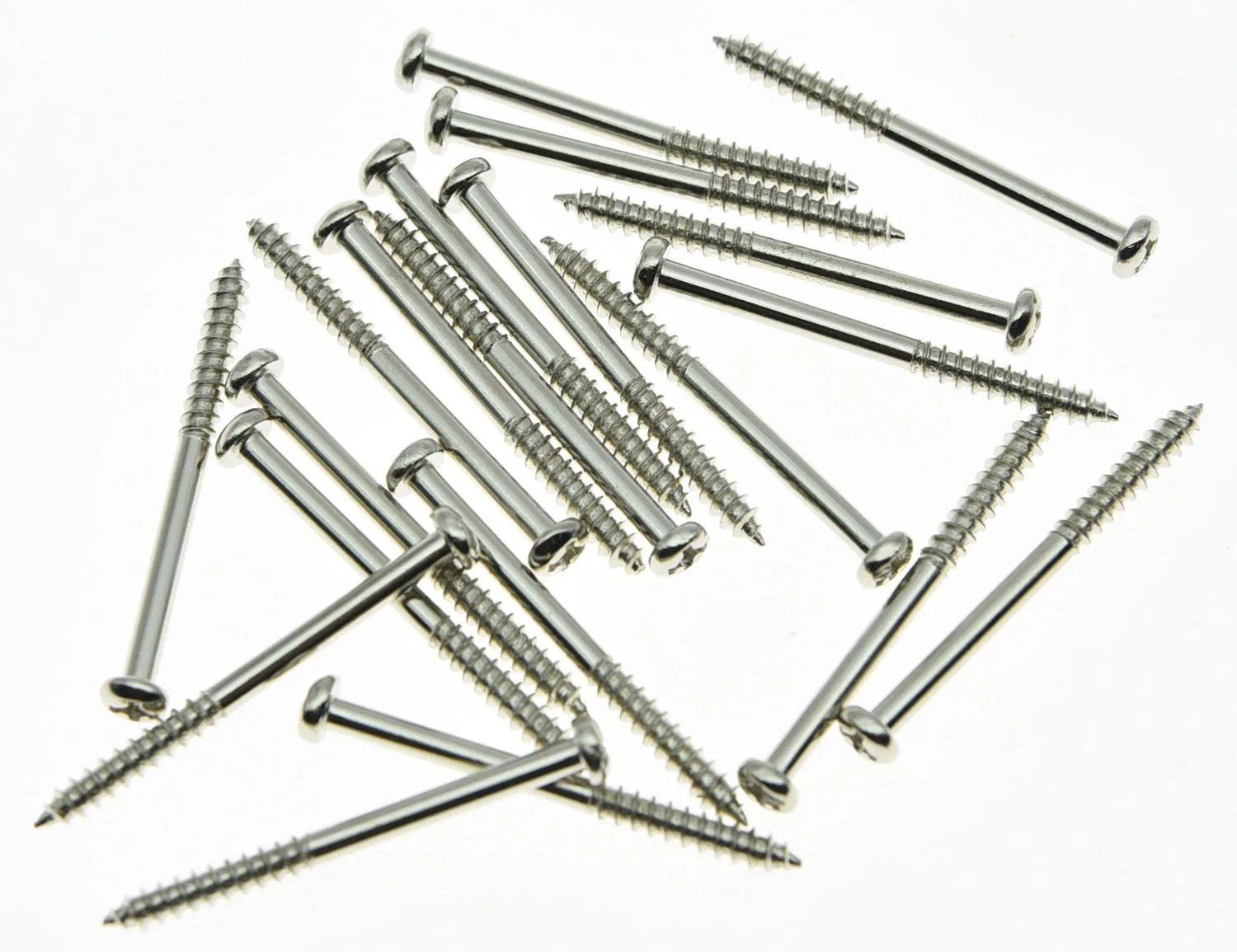 20x Bass Pickup Mounting Screws for P Bass Jazz  JBass and P90 Pickups Nickel