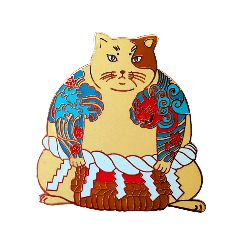 Sumo Yakuza enamel pin