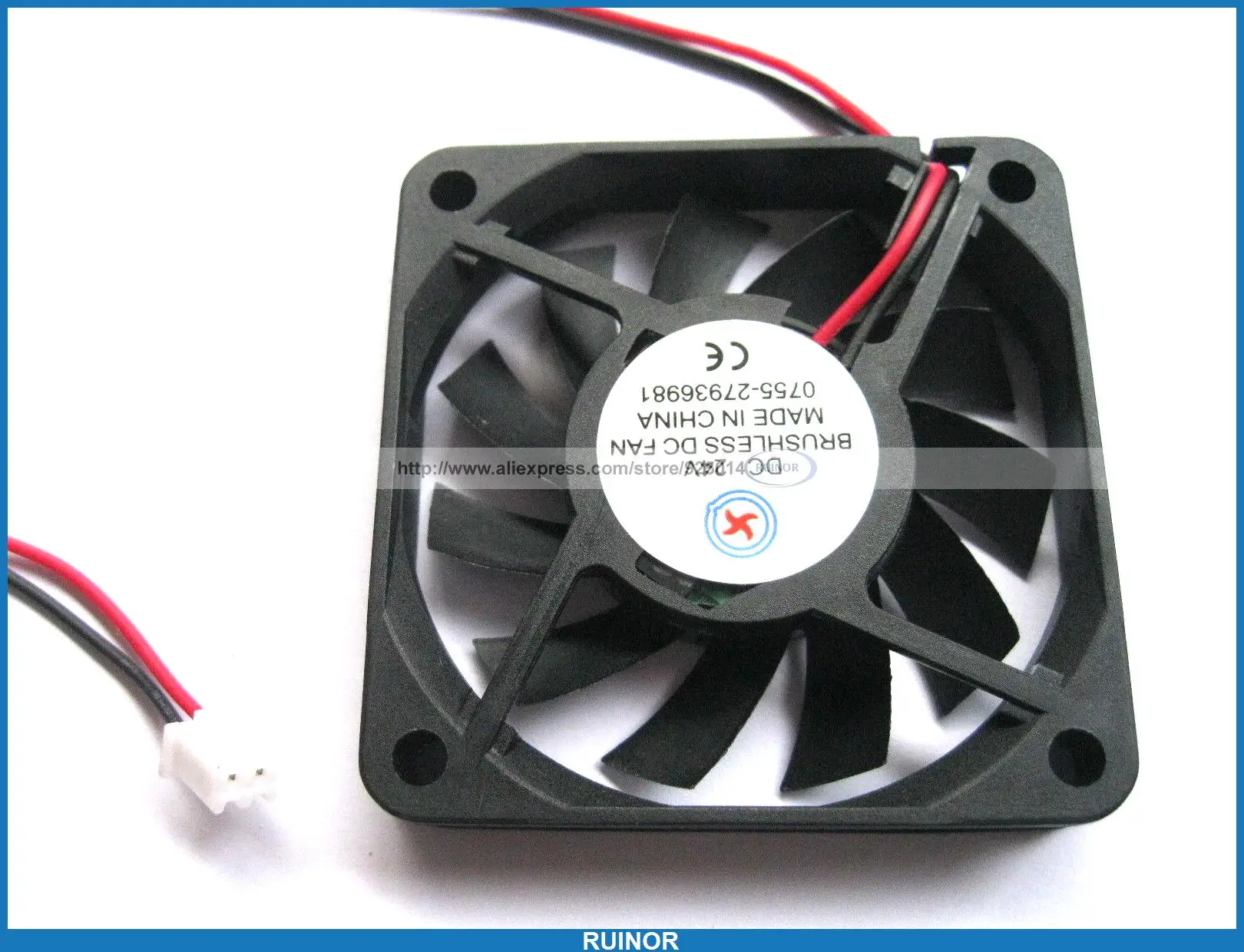 

10 Pcs Brushless DC Cooling 11 Blade Fan 6010s 24V 60x60x10mm 2 Wires