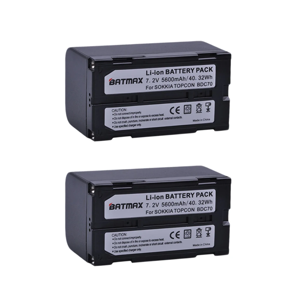 Batería recargable de iones de litio para SOKKIA / TOPCON BDC70, 5600mAh, para estación Total/receptores GPS, 3 unidades