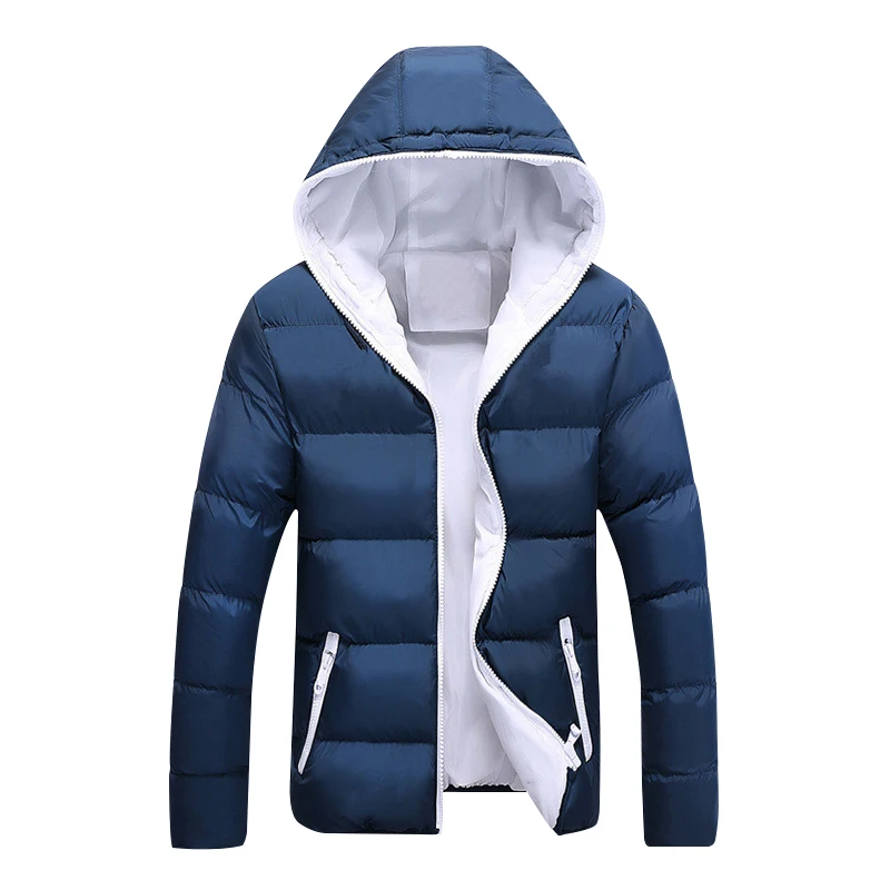 DAVYDAISY 2019 New Arrival Man Parkas Winter Men Jackets Hooded Warm Thin Coat Brand Fashion Autumn Male Jacket S-4XL JK082