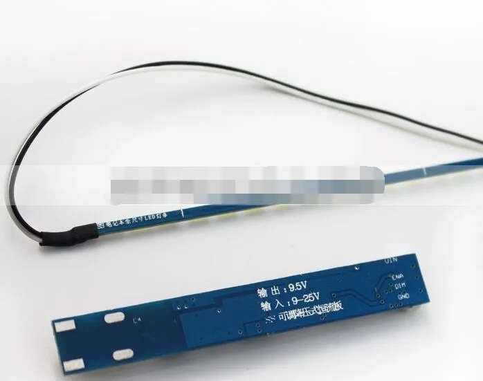 LCD Laptop Dimable LED Backlight Lamps Adjustable Light Update Kit Strip+Board 9-25V Input Free Shipping