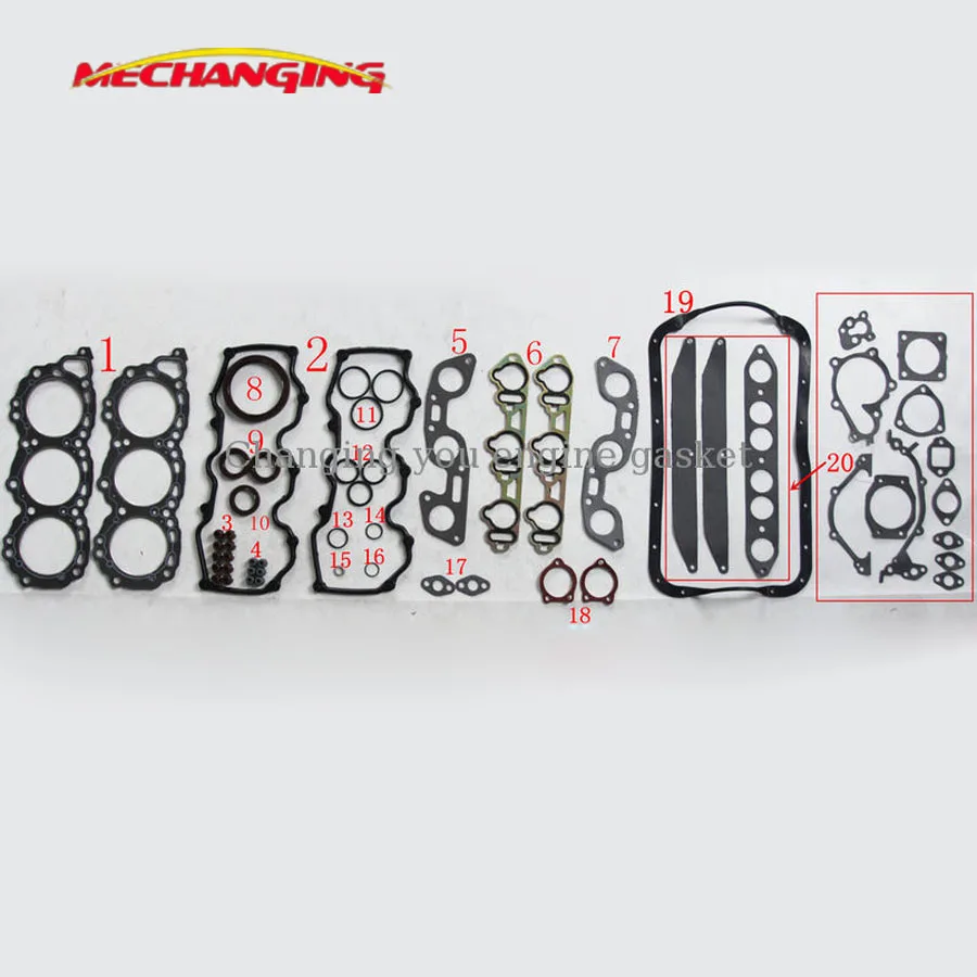 

VG30S VG30 For NISSAN CEDRIC 3.0L Engine Rebuilding Kits ENGINE HEAD GASKET SET Full Set Engine Seal Gasket 10101-39V26