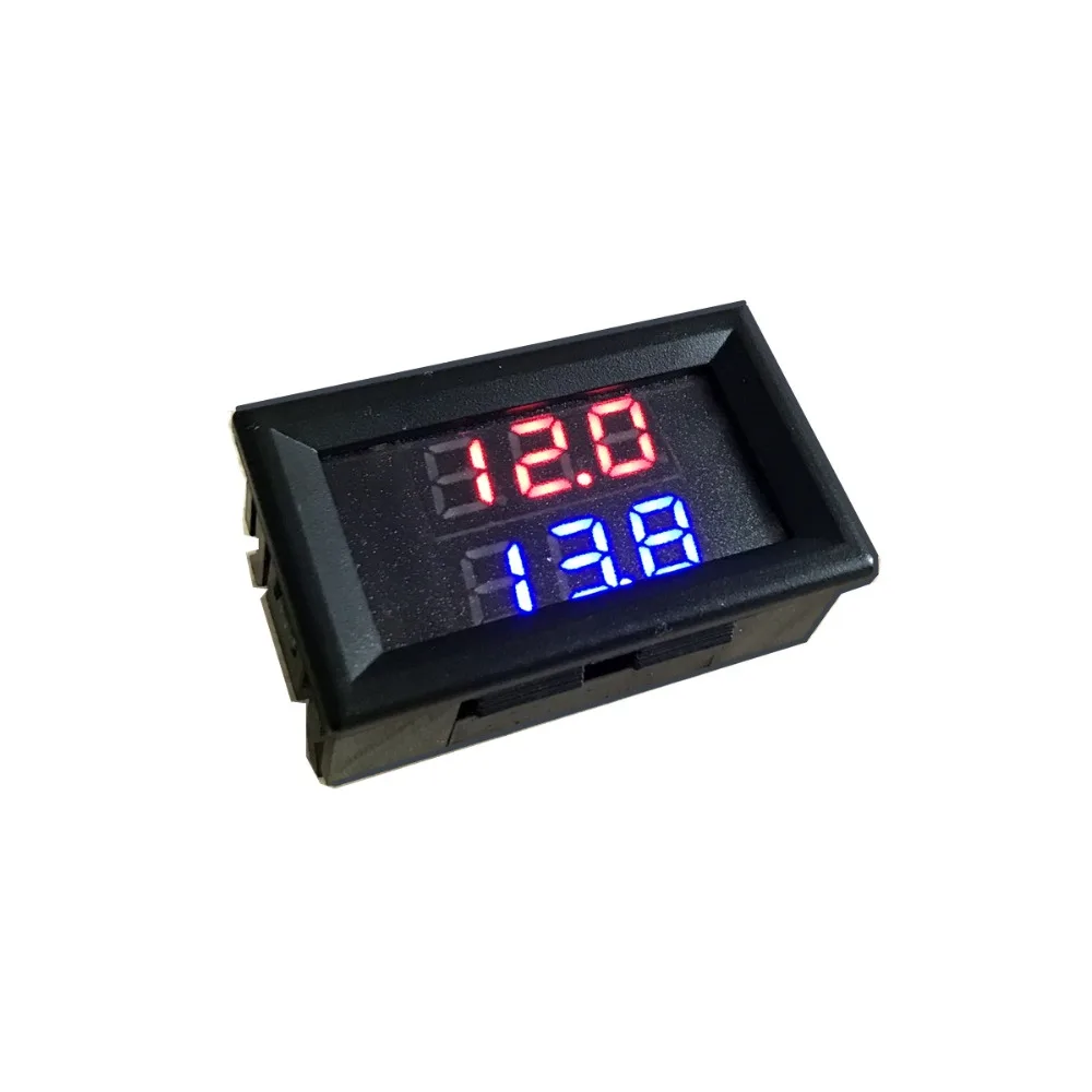 ASC-II Digital display voltage thermometer car thermometer voltmeter to send waterproof temperature probe