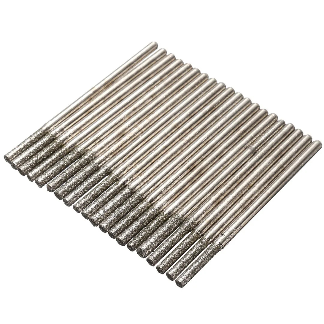 20Pcs/Lots 2mm Diamond Coated Hole Saw Solid Drill Bit For Glass Tile Ceramic Marble