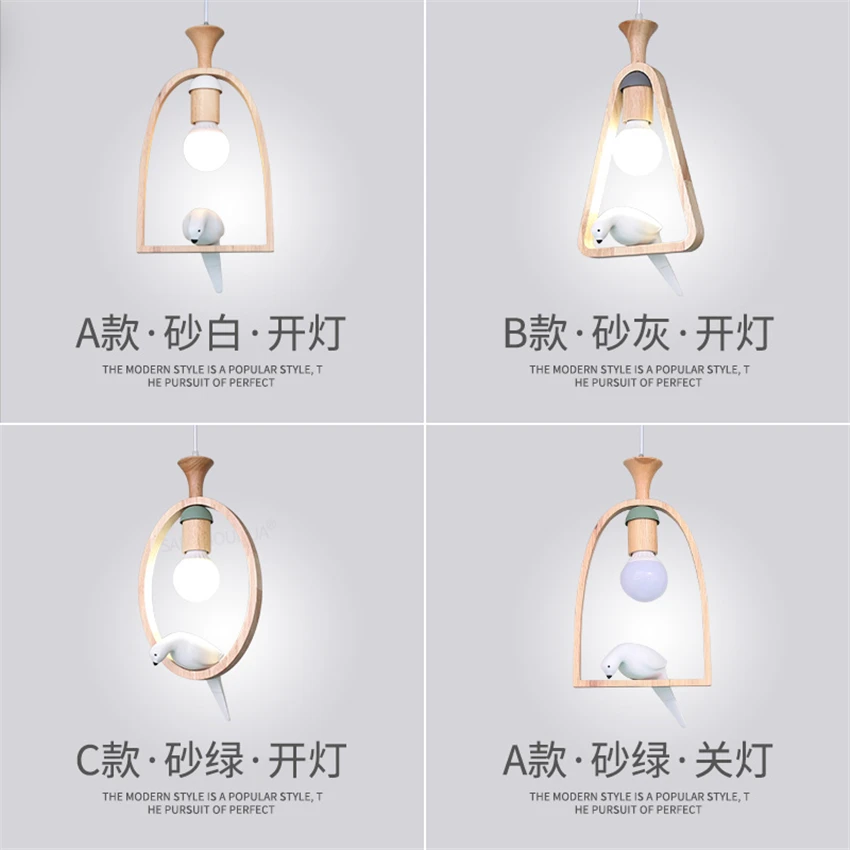 الشمال الحديثة قلادة أضواء الطيور مطعم قاعة الطريق مدخل في شرفة غرفة نوم غرفة معيشة مصابيح معلقة تركيبات #3