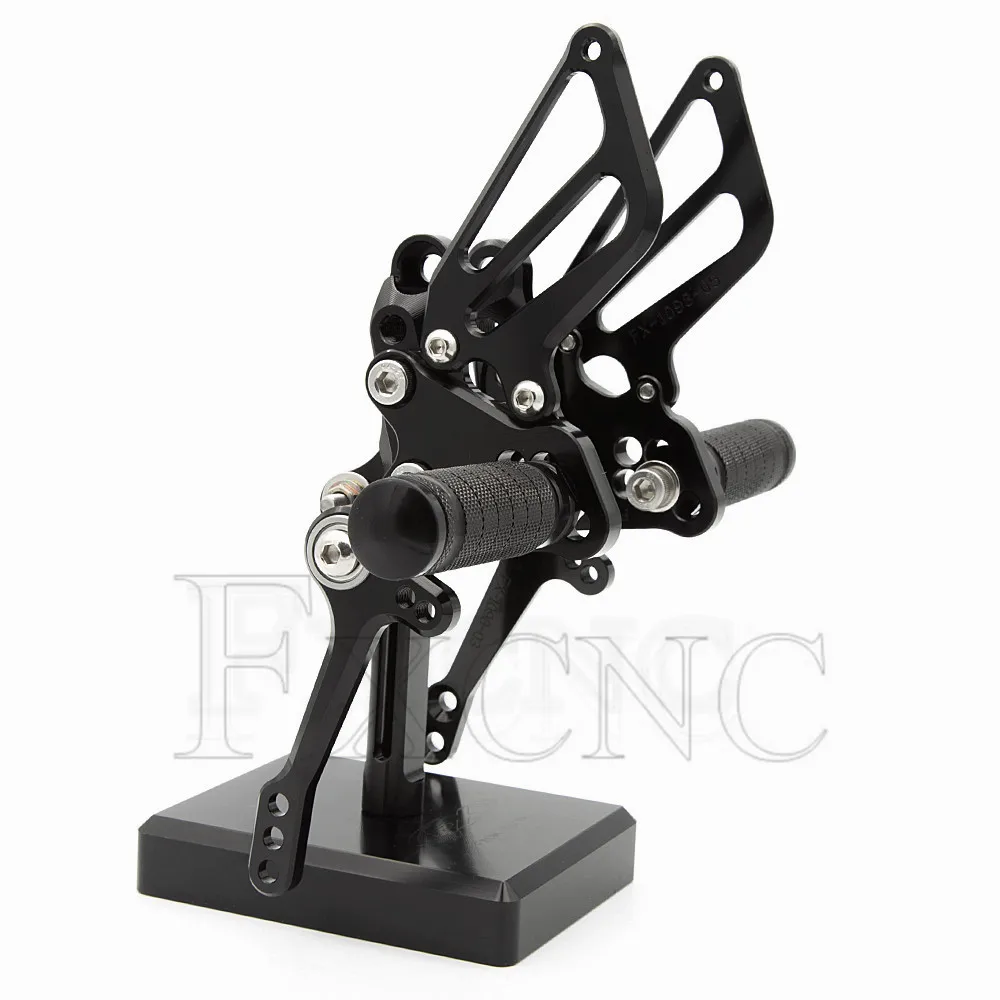 For Ducati 1098 1098S 1198 848 EVO CNC Reversed Rearset Footpeg GP Shifter Adjustable Motorcycle Footrest Rear Set Foot pegs