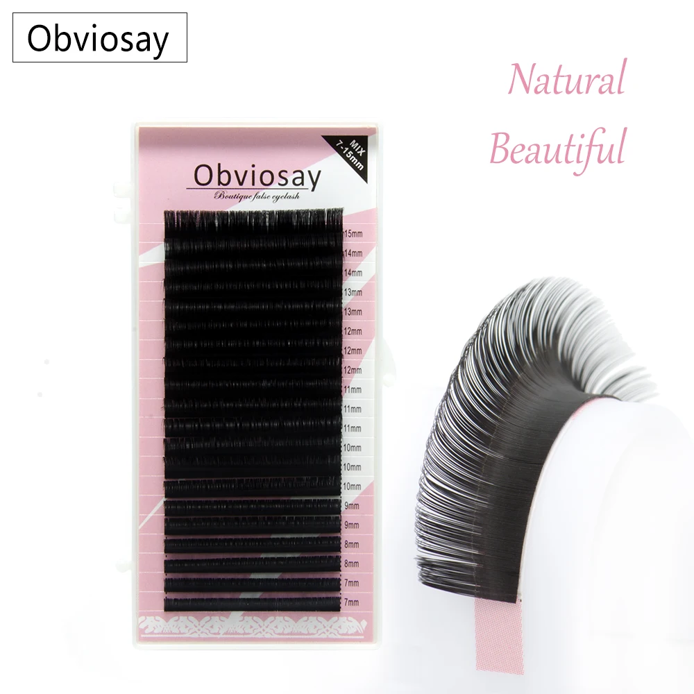 20rows7-15 mm, All size High quality eyelash extension mink individual eyelash extension natural eyelashes soft false eyelashes